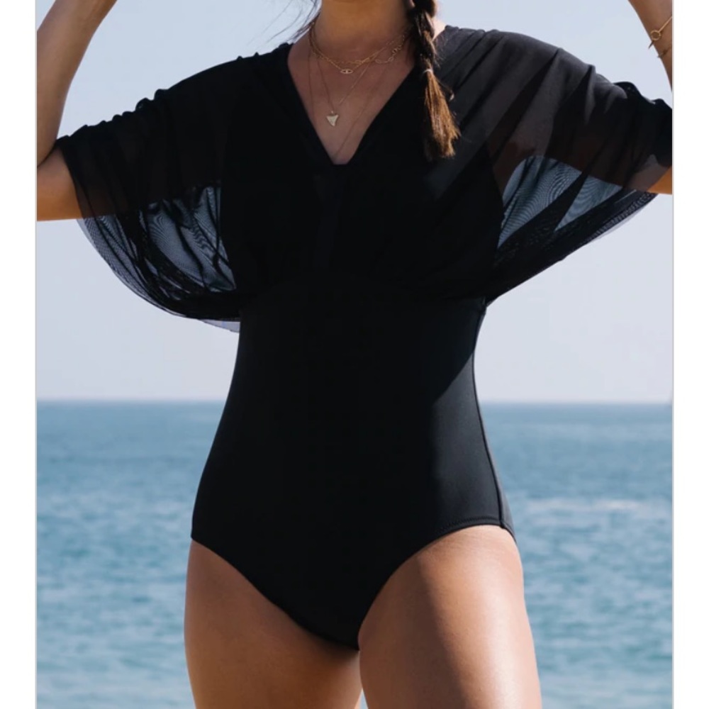Beachissi black XL one piece swimsuit